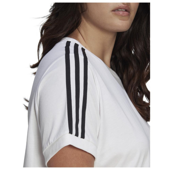 Adidas Γυναικεία κοντομάνικη μπλούζα 3 Stripes Tee (plus size)